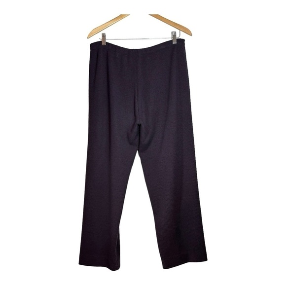 Eileen Fisher Sweater Knit Wide Leg Pull On Pants in Eggplant - Picture 1 of 4
